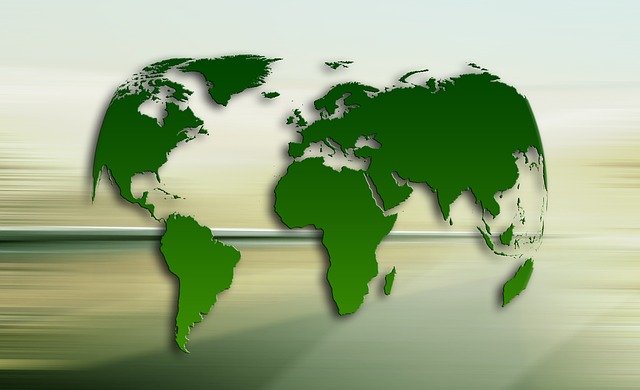Carte monde verte